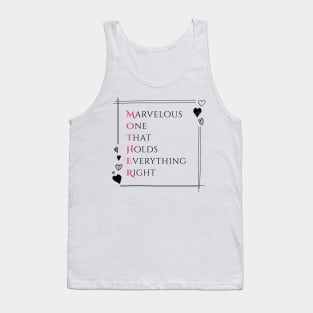 Best mother in the world Acrostic Tank Top